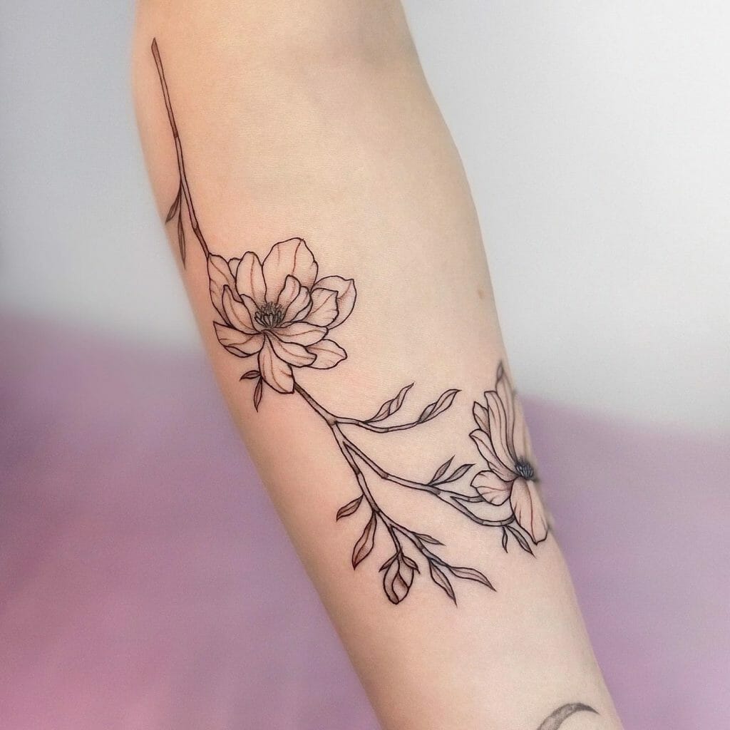 Small Magnolia Tattoo Designs For Your Arm
