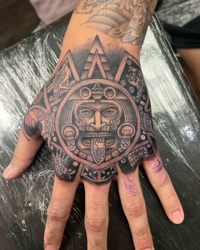 Small Meaningful Aztec Tattoos On Hand