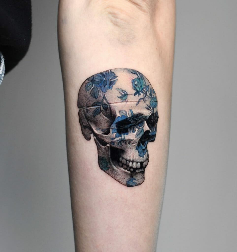 Small Realistic Skull Tattoo