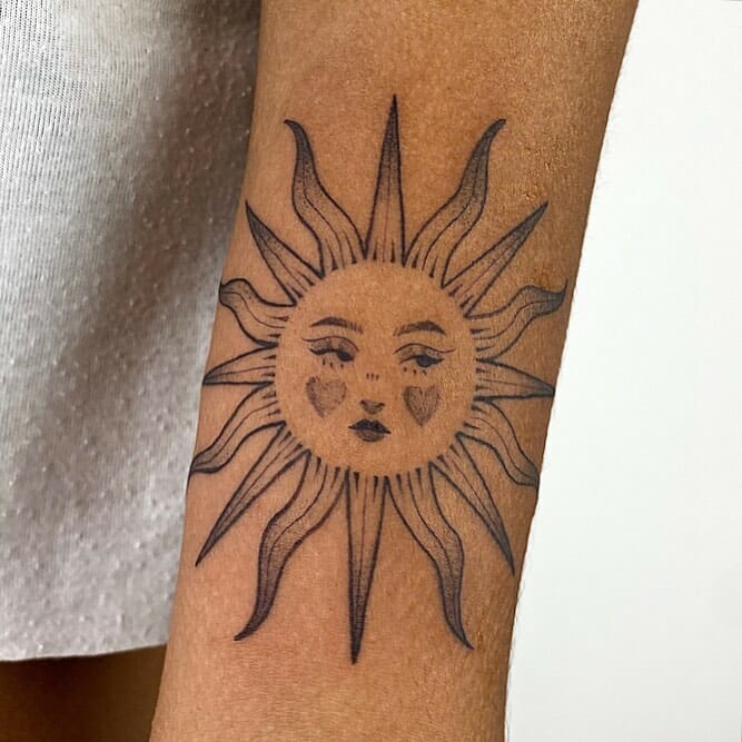 Small Sun Tattoo Designs