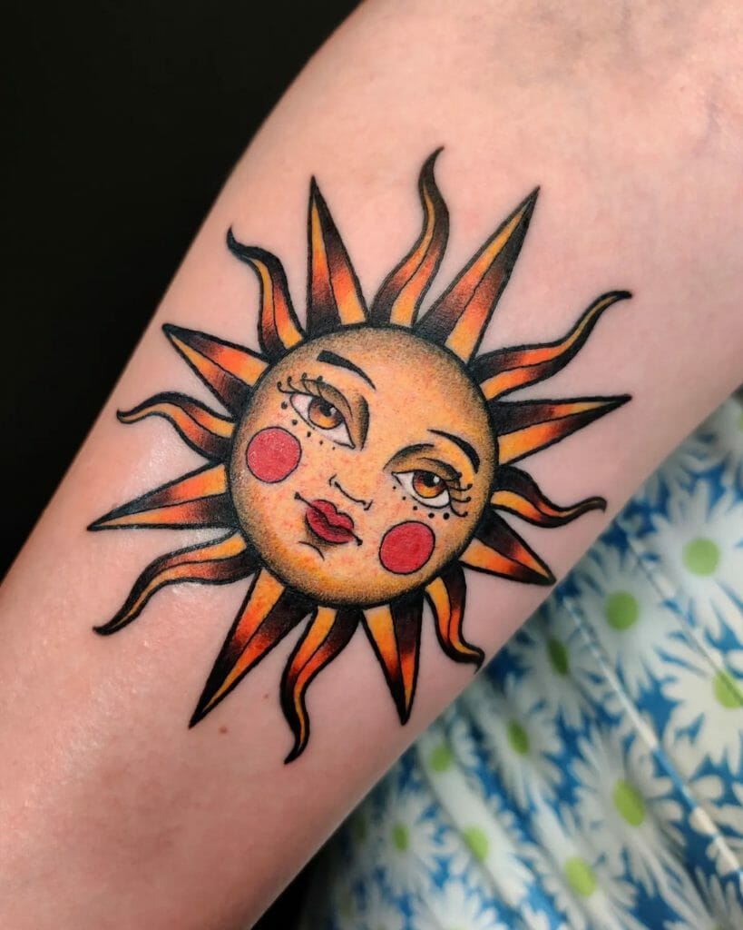 Small Tribal Sun Tattoo