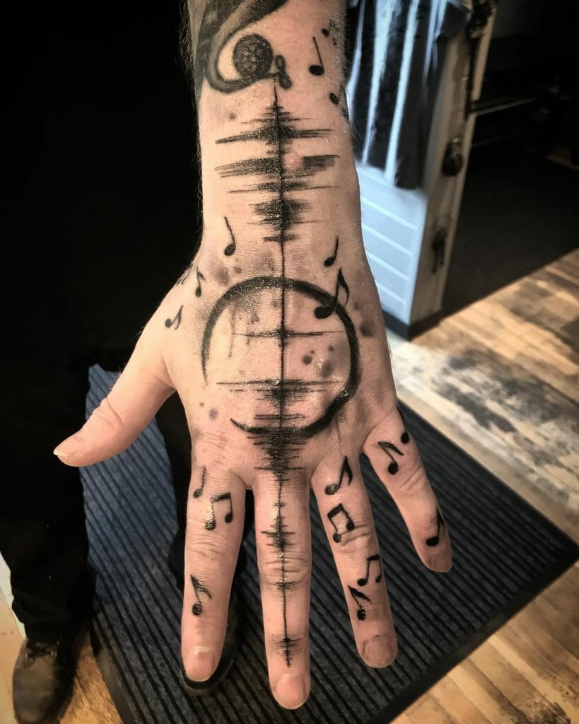 Soundwave Hand Tattoo