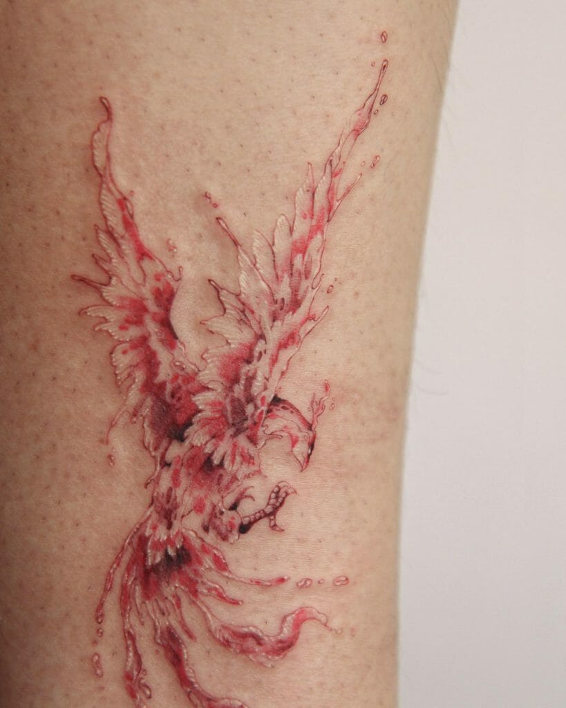 Stellar Red Phoenix Tattoo