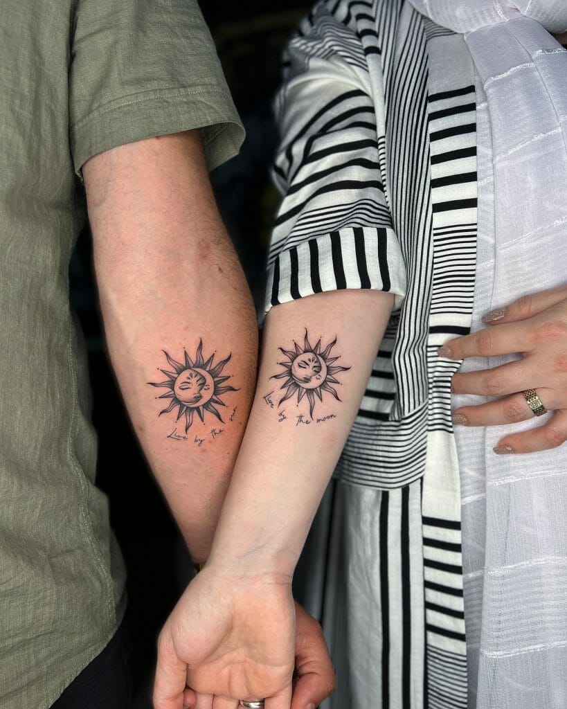 Sun Moon Surrealist Tattoo