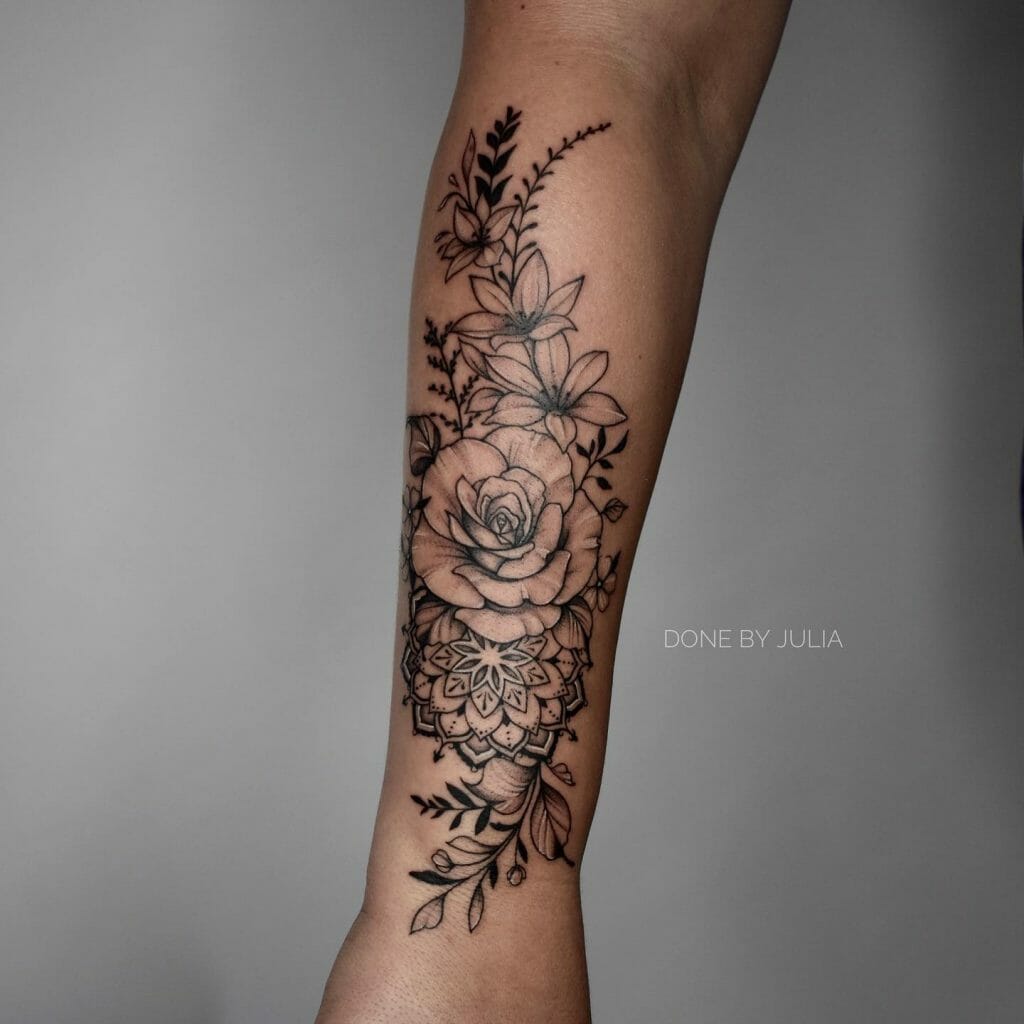 The Rose Forearm Tattoos