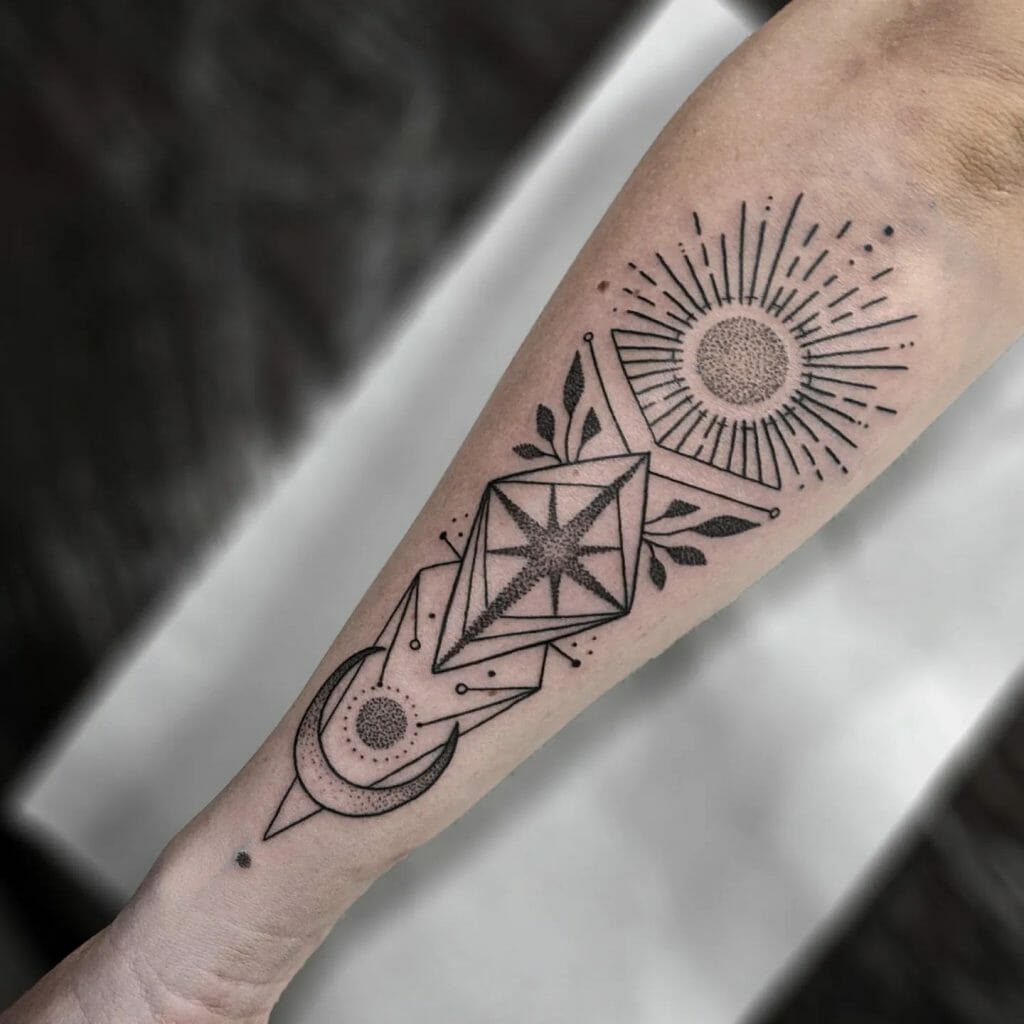 The Sun & Moon System Tattoo