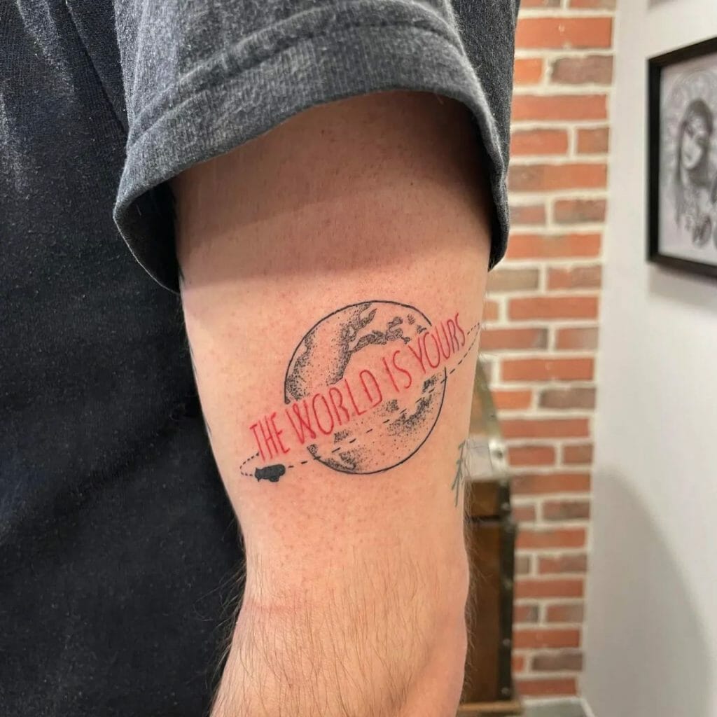 The World Is Yours Globe Tattoo