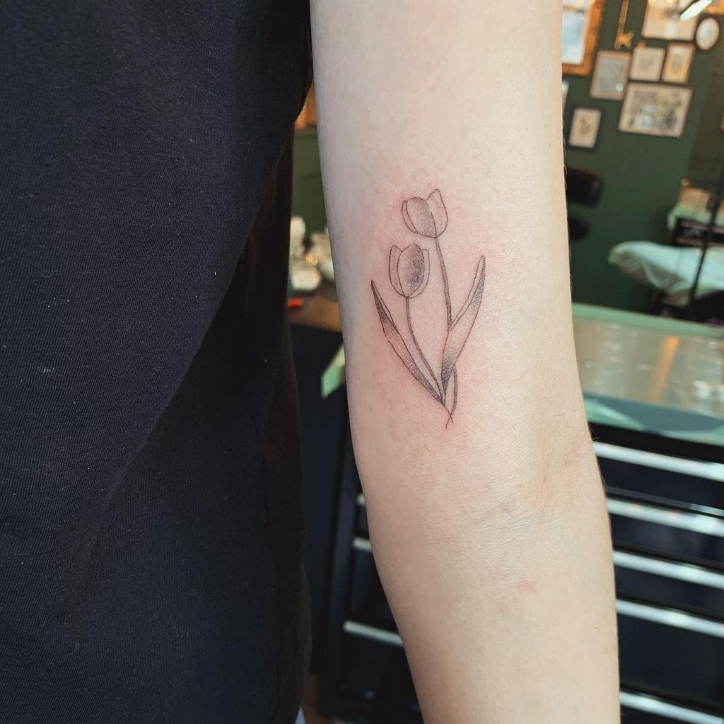 Tulip Bicep Tattoo