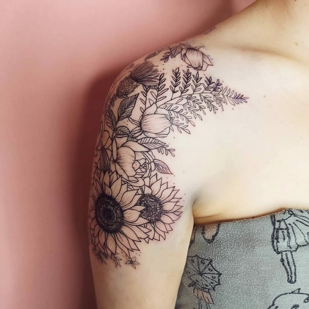 Wild Arm Sunflower Tattoo Ideas