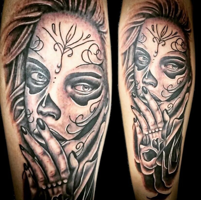 Sugar Skull Woman Tattoo