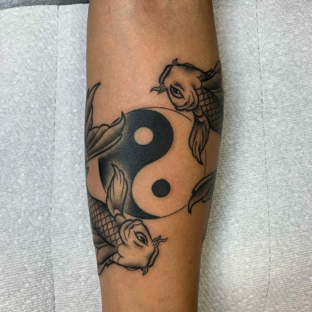 Yin And Yang Koi Fish Tattoo