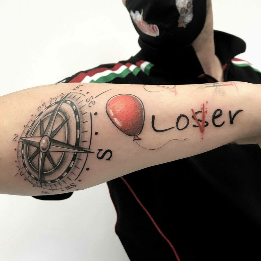 Loser Lover Tattoo With Compass