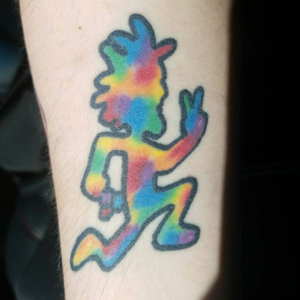 Psychedelic Rainbow Juggalo Tattoo Design