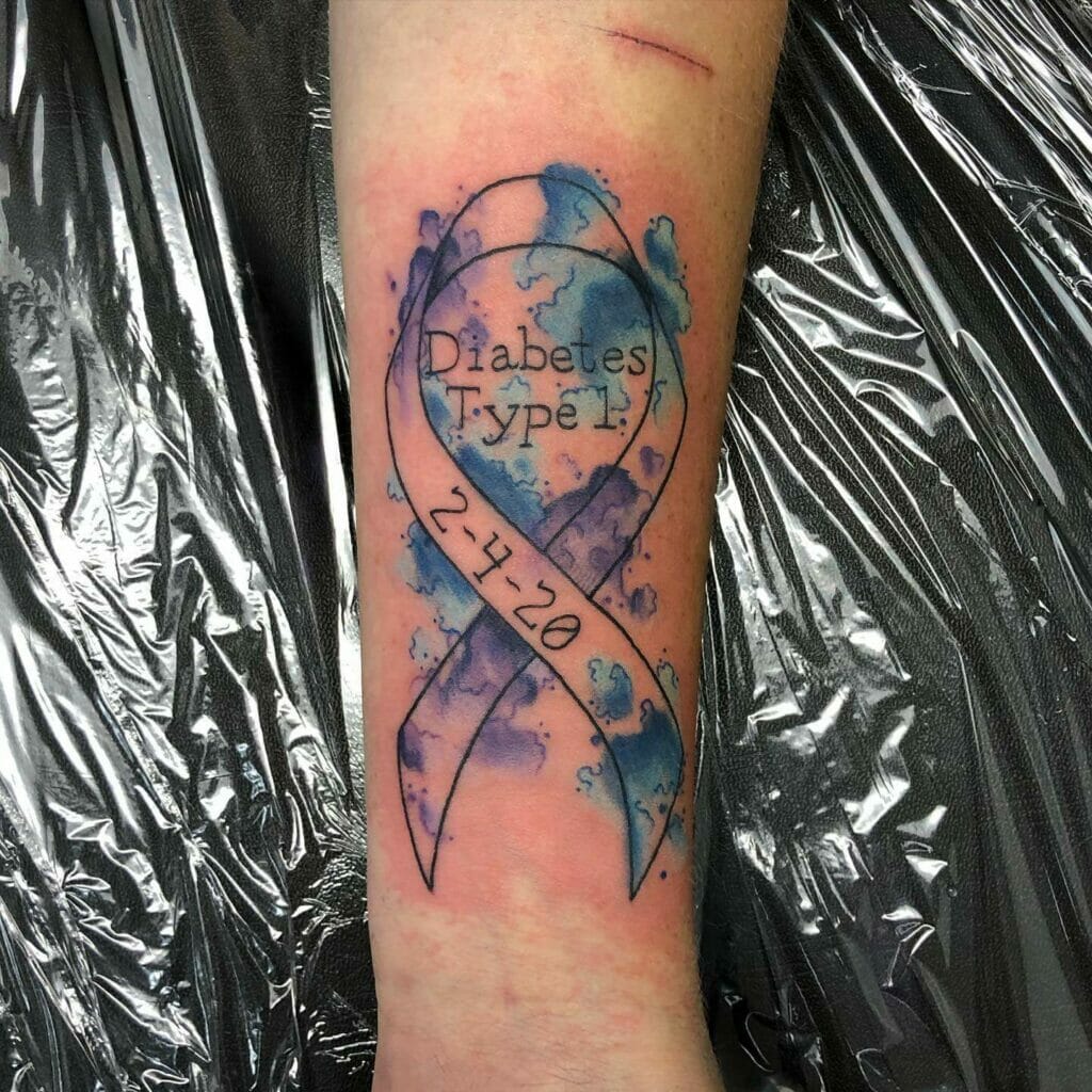 Blue Ribbon Tattoo