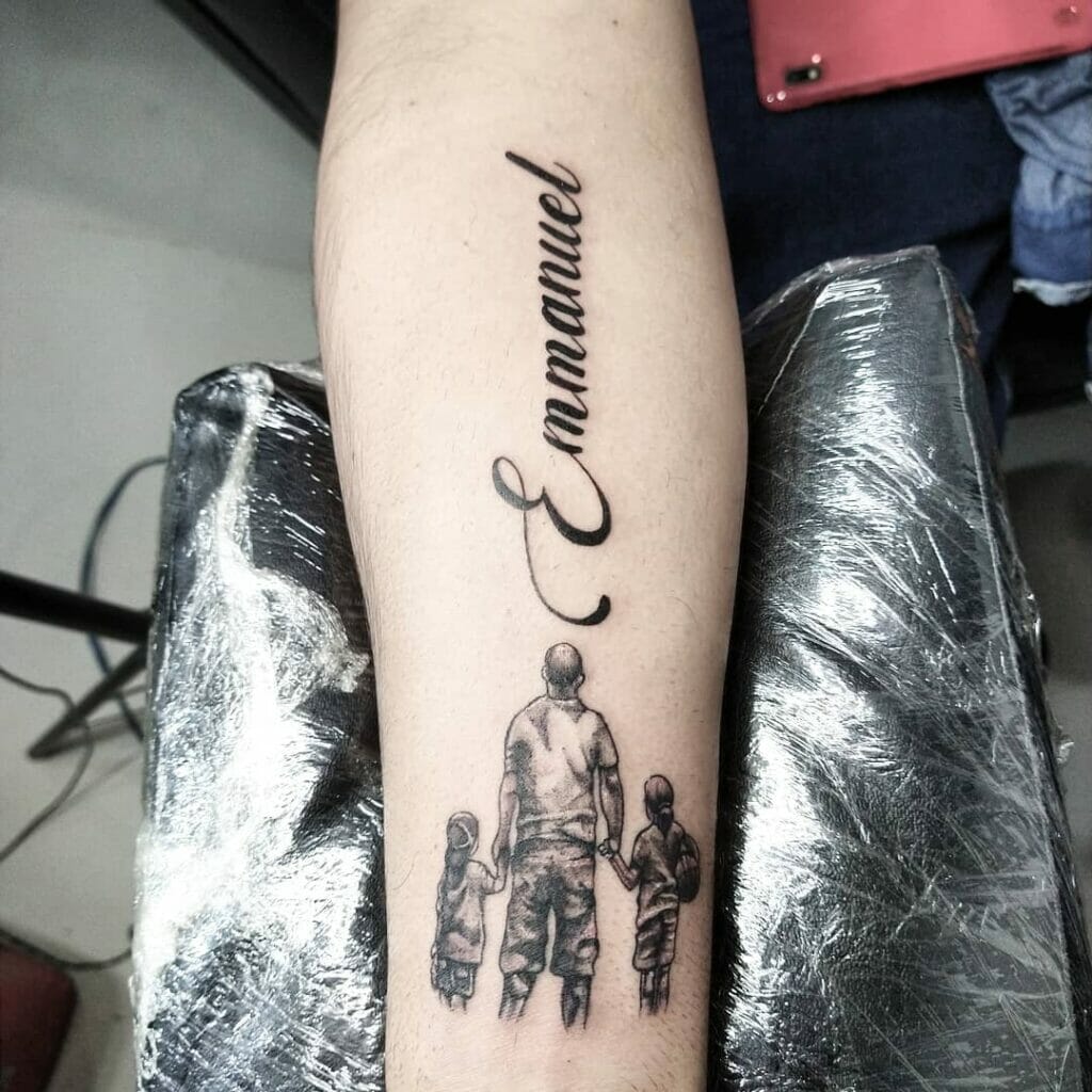 Father And Children Tattoo