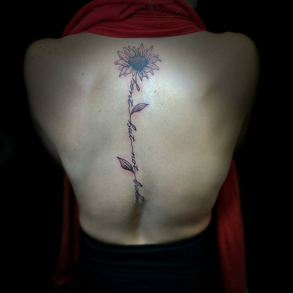 Sunflower Motivational Tattoo
