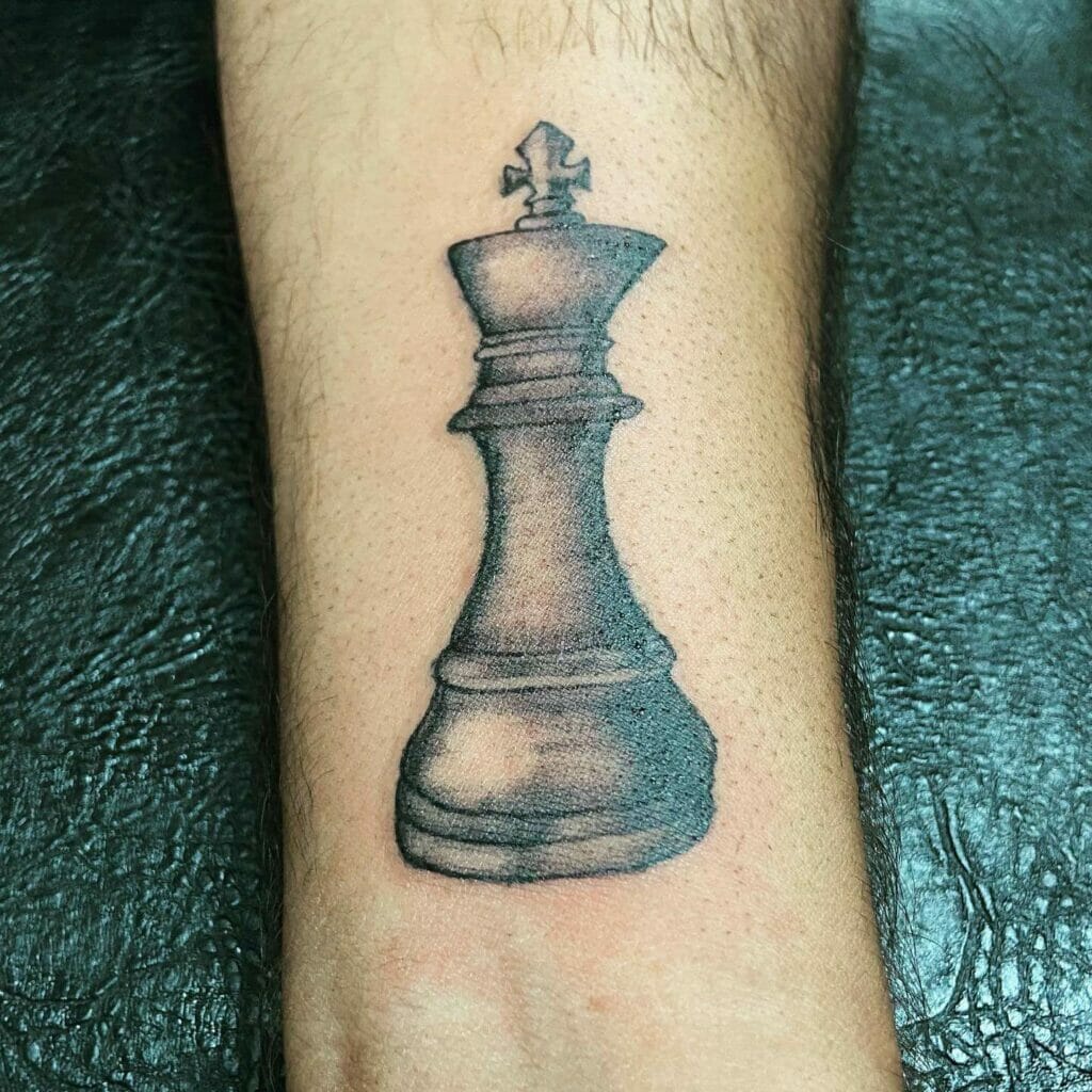 Gorgeous Black King Chess Piece Tattoo Ideas