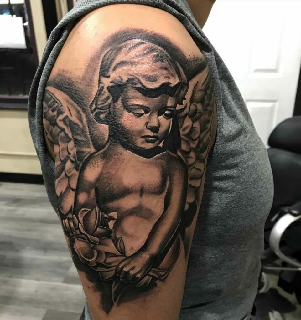 Baby Angel With Wings Tattoo