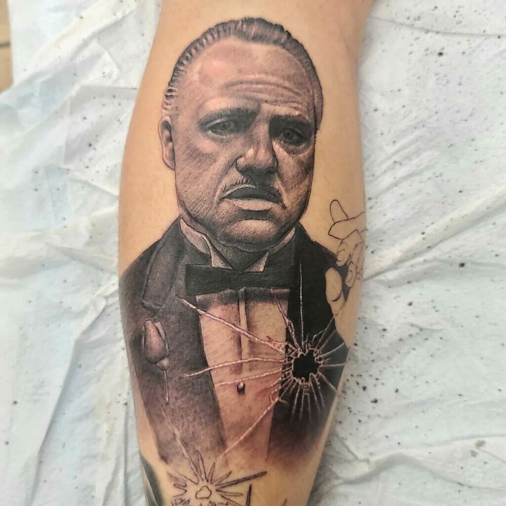 Godfather Bullet Hole Tattoo