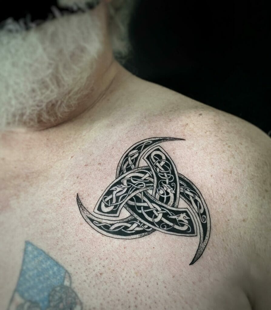 Triple Horn Of Odin Norse Tattoo
