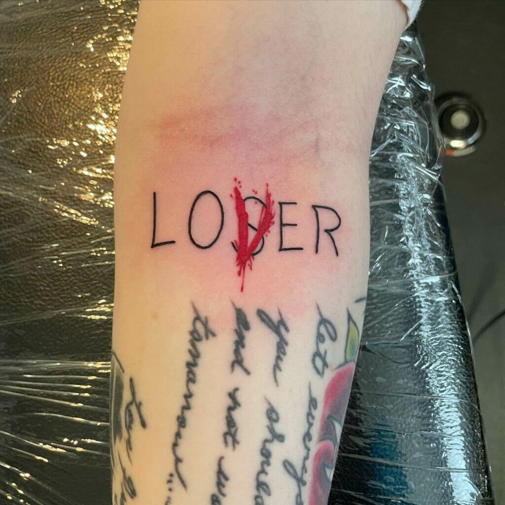 Simple Loser Lover Tattoo