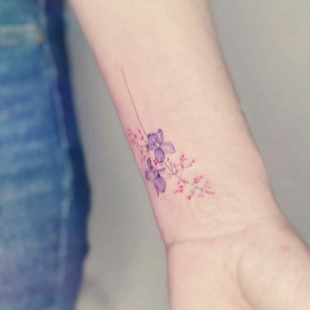 Small Flower Wrist Tattoo