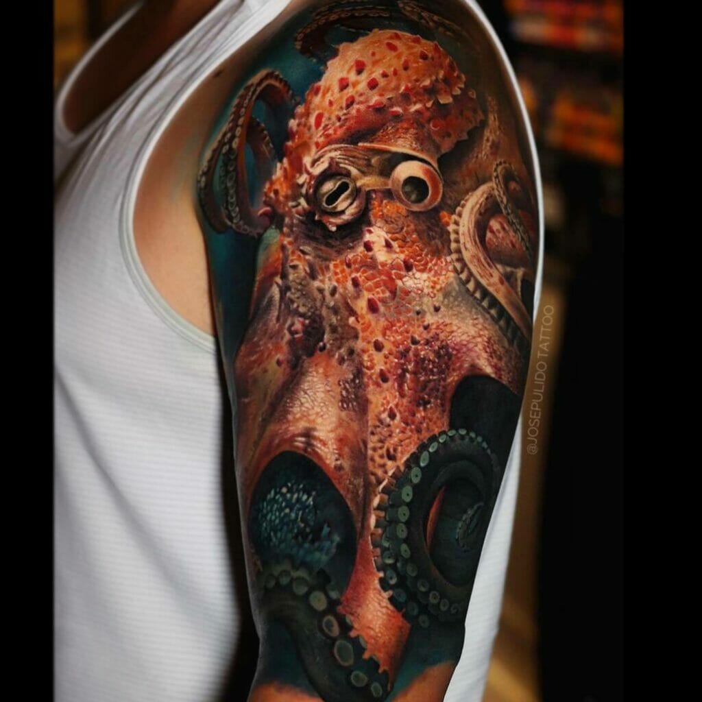 Octopus Upper Arm Tattoo