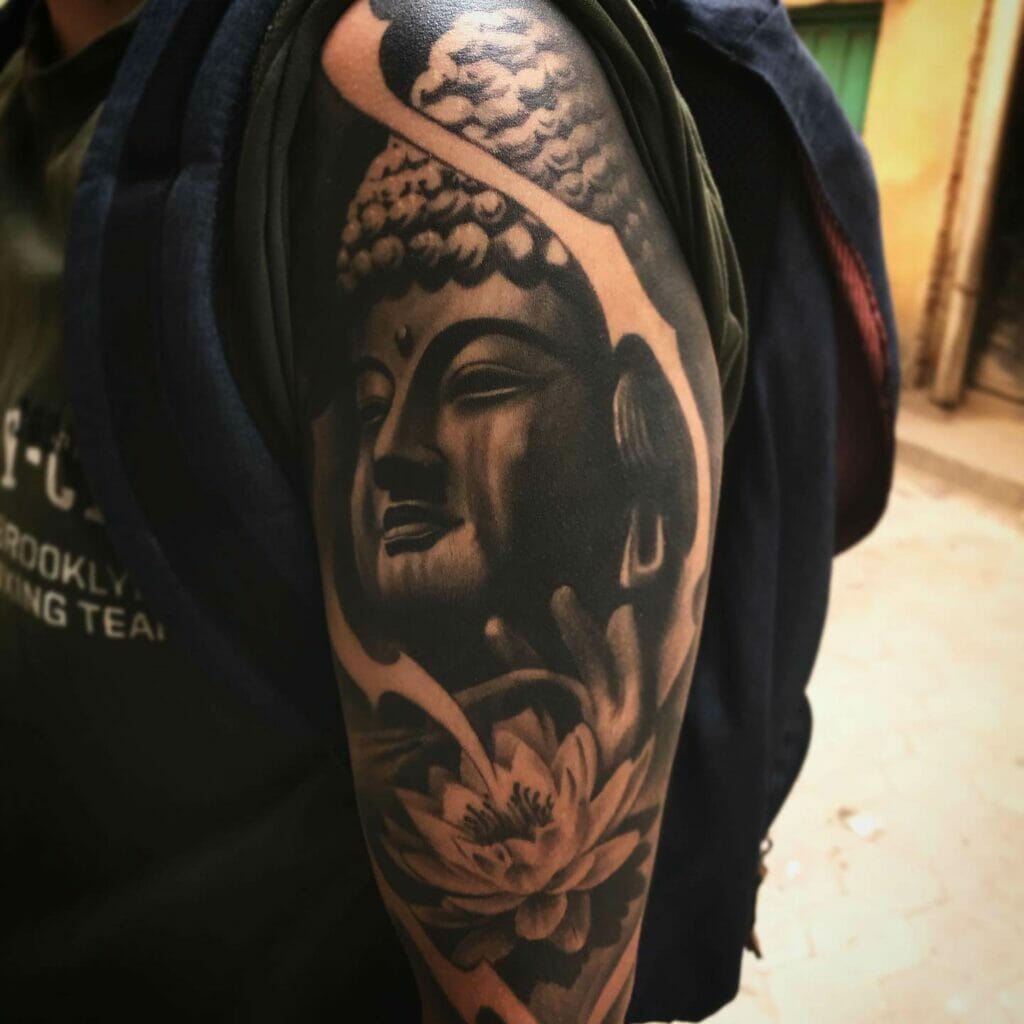 The Lotus Buddha Tattoo Drawing Hand Sleeve