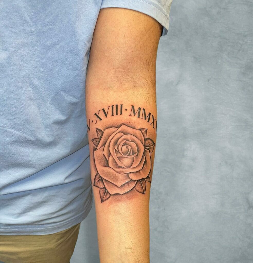 Roman Numerals Tattoo On Arm