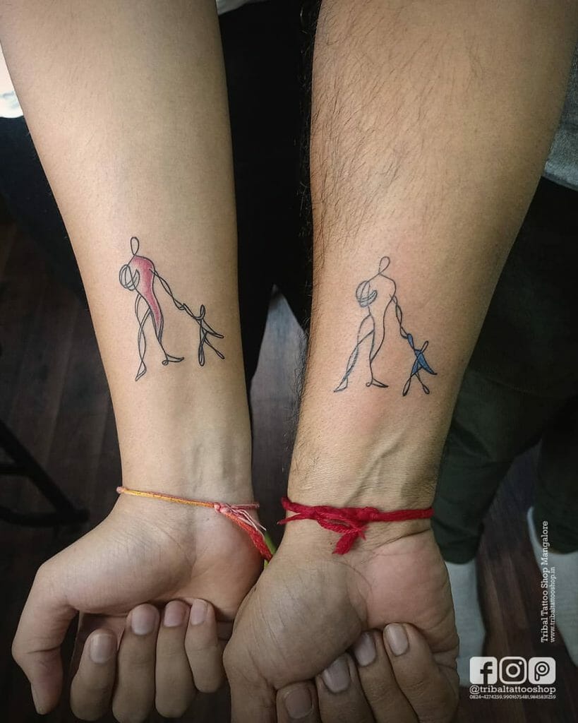 father and daughter tattoo