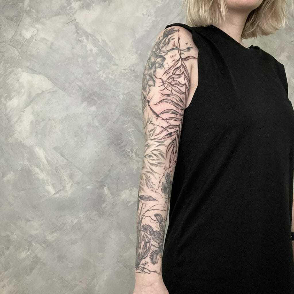 Floral Sleeve Tattoo