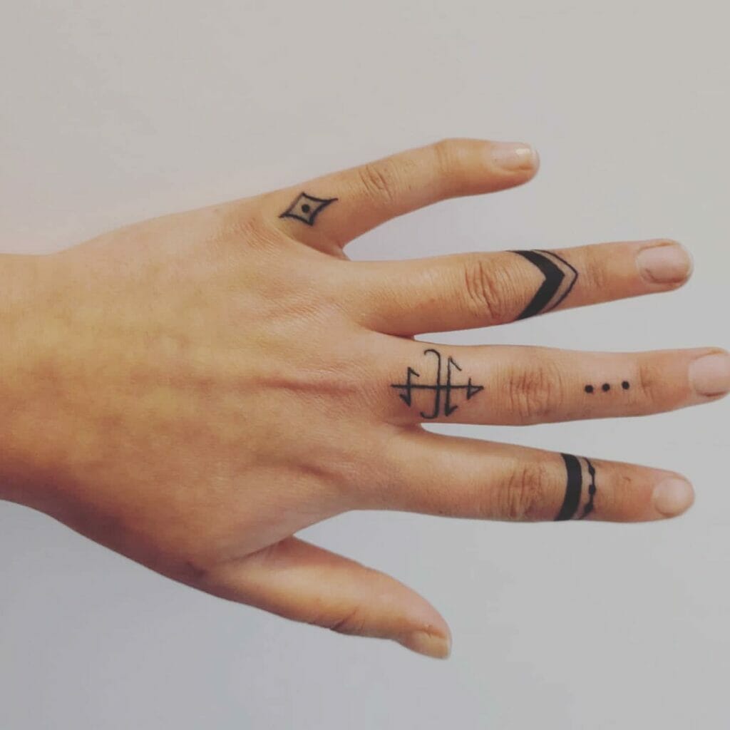 Moon Finger tattoo
