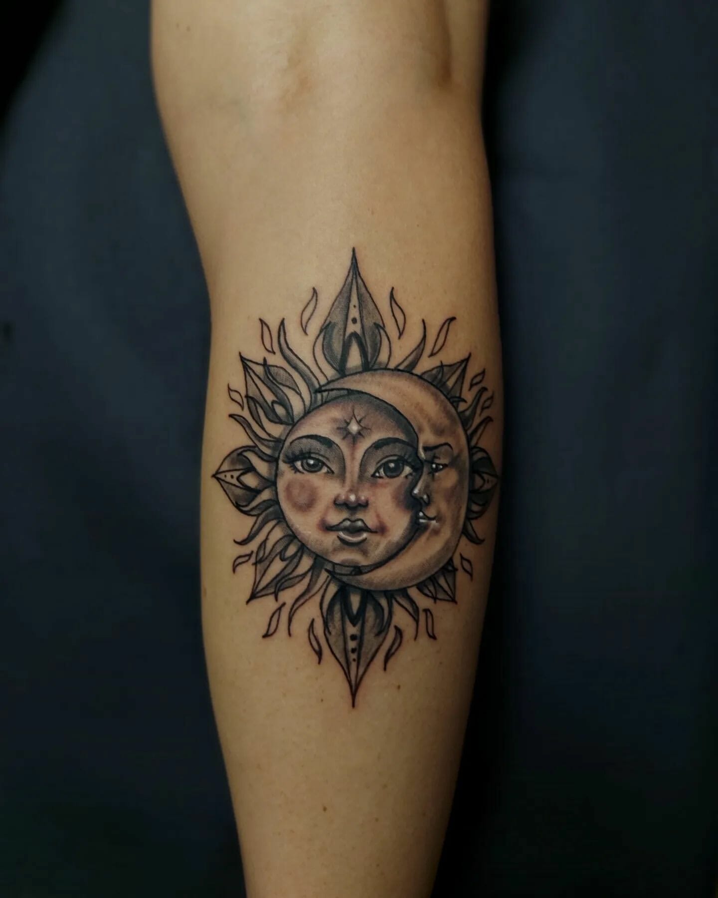 55 Amazing Sun And Moon Tattoos For 2024!