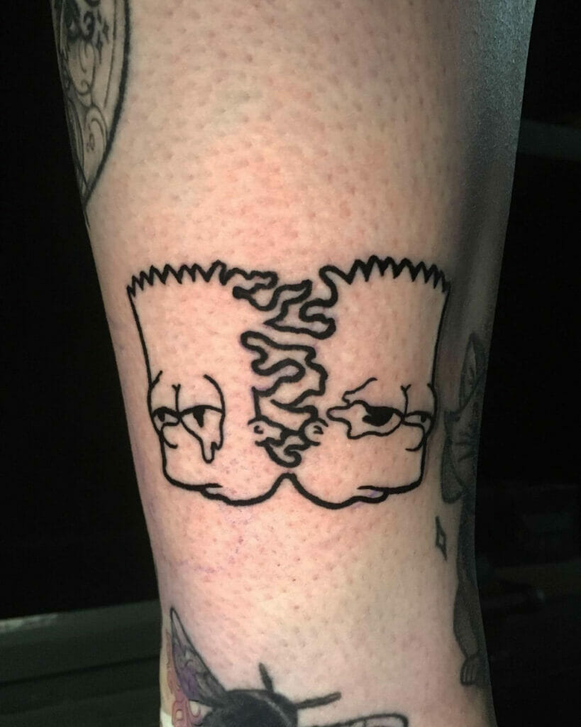Two-Faced Bart Tattoo