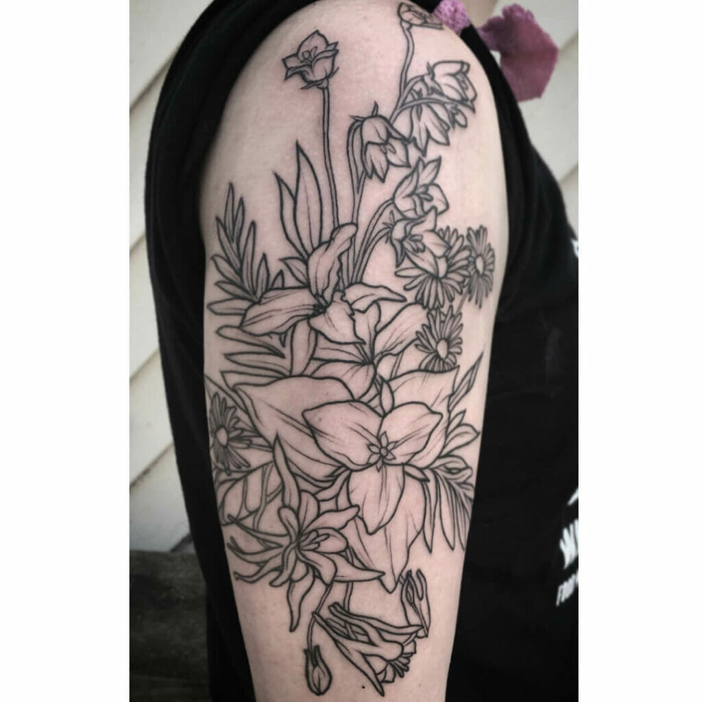 Wildflower Sleeve Tattoo