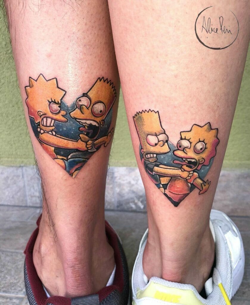 Bart And Lisa Tattoo Idea