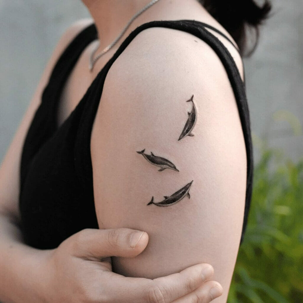 Aesthetic Dolphin Tattoo