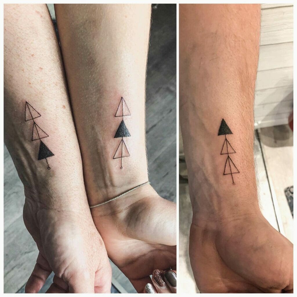 Tattoos With Three Triangles In A Line