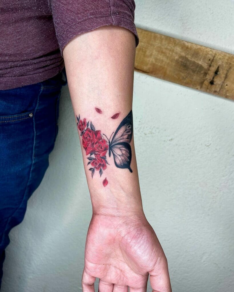 Amazing Forearm Flower Tattoo
