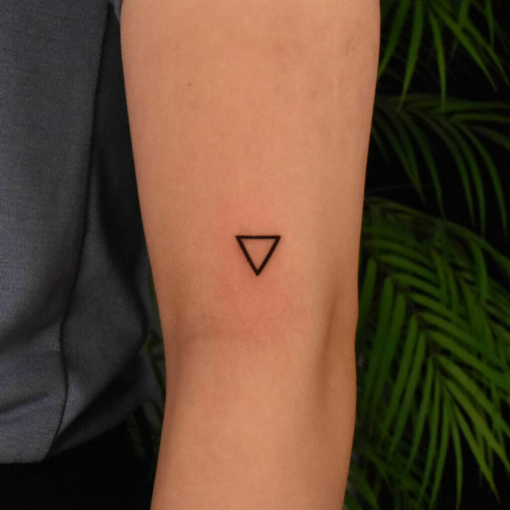 The Simple Upside Down Triangle Tattoo