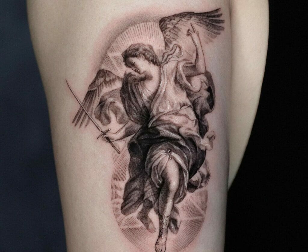 15+ Beautiful Angel Tattoo Designs for Heavenly Look! | Beautiful angel  tattoos, Feminine tattoo sleeves, Angel tattoo for women