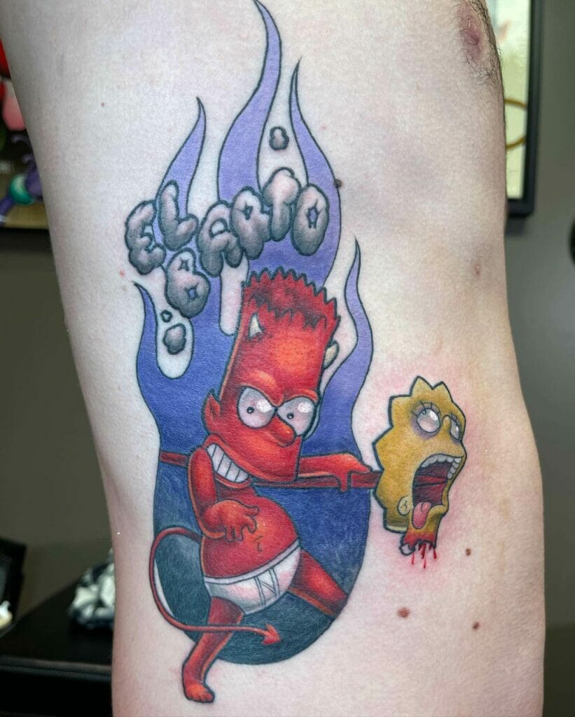 The Bart Simpson Devil Tattoo