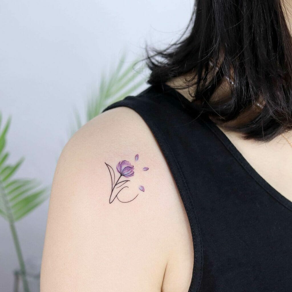 Floral K Tattoo