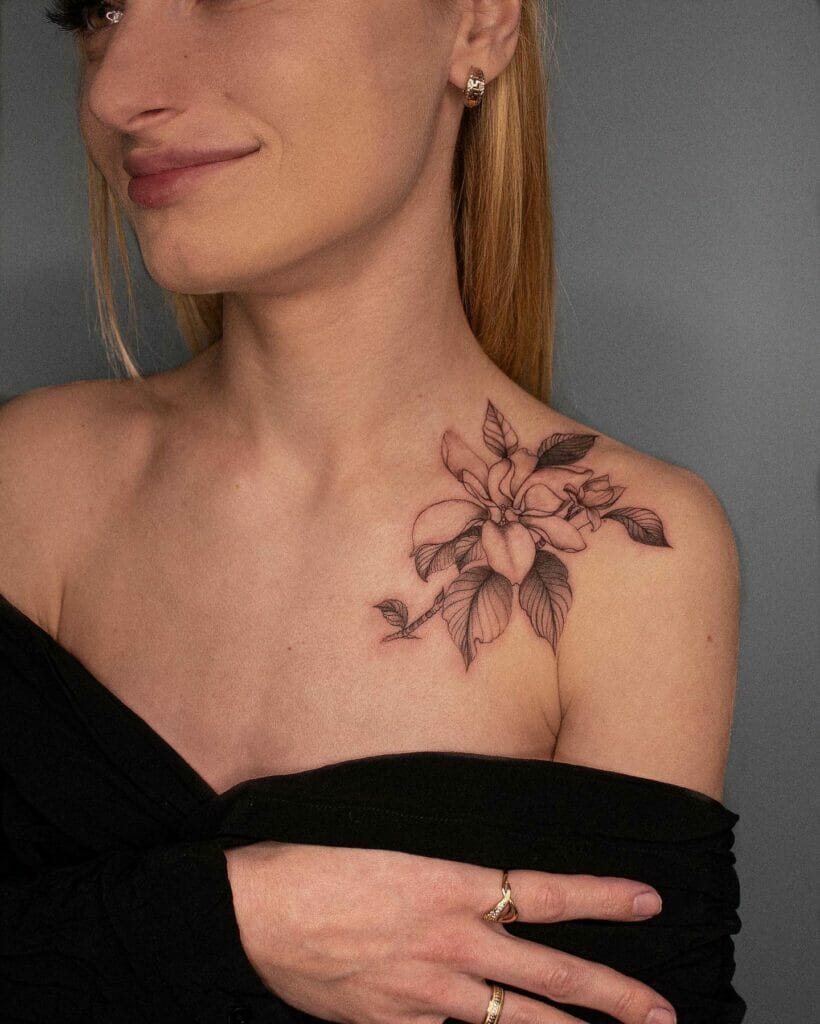 Birth Flower Scar Cover-Up Tattoo