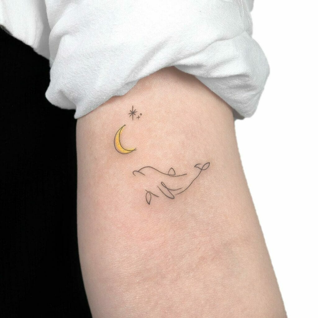 Minimalistic Dolphin Tattoo