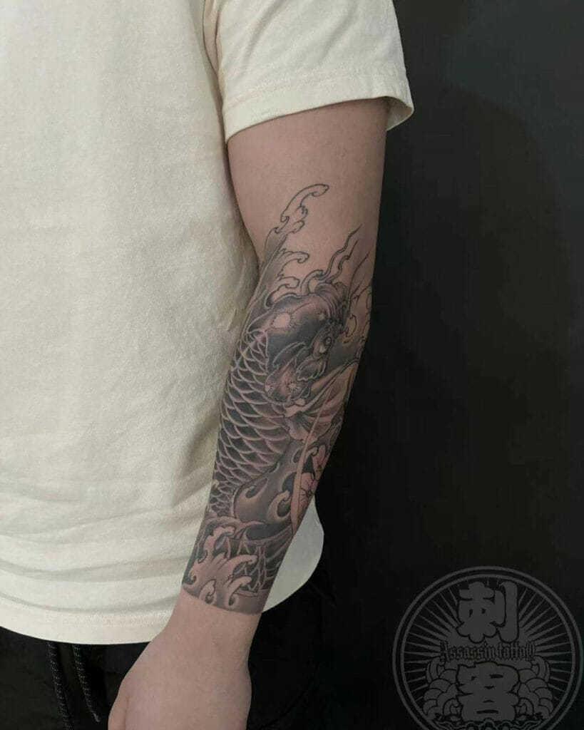 Fish Half Sleeve Tattoo