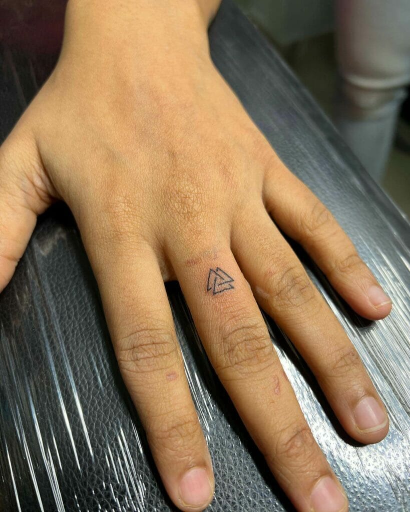 The Minimalistic Three Triangle Tattoo