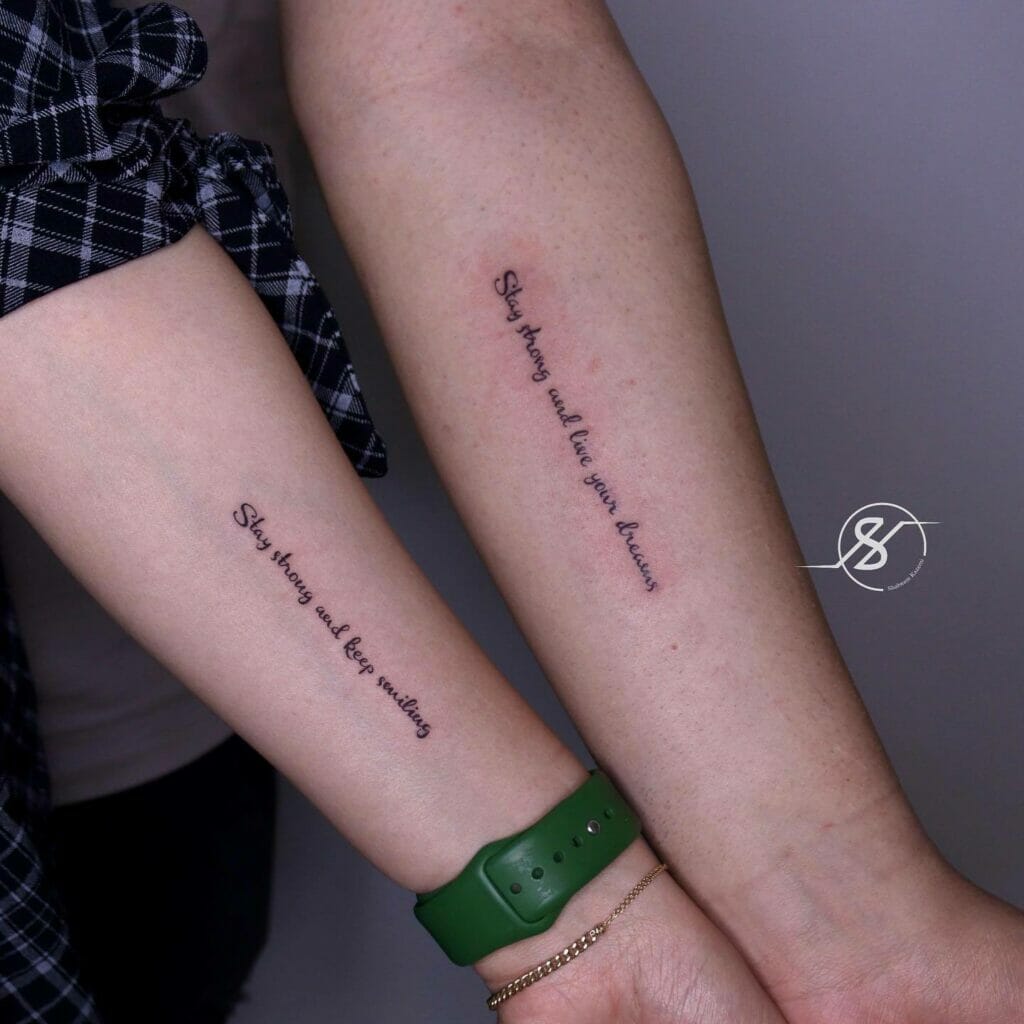 Matching Tattoo Ideas For Couples Quotes