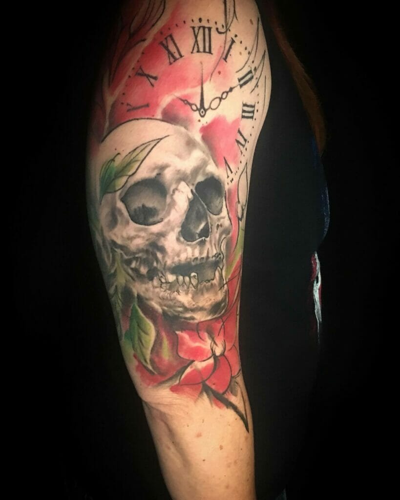Skull Clock Tattoo