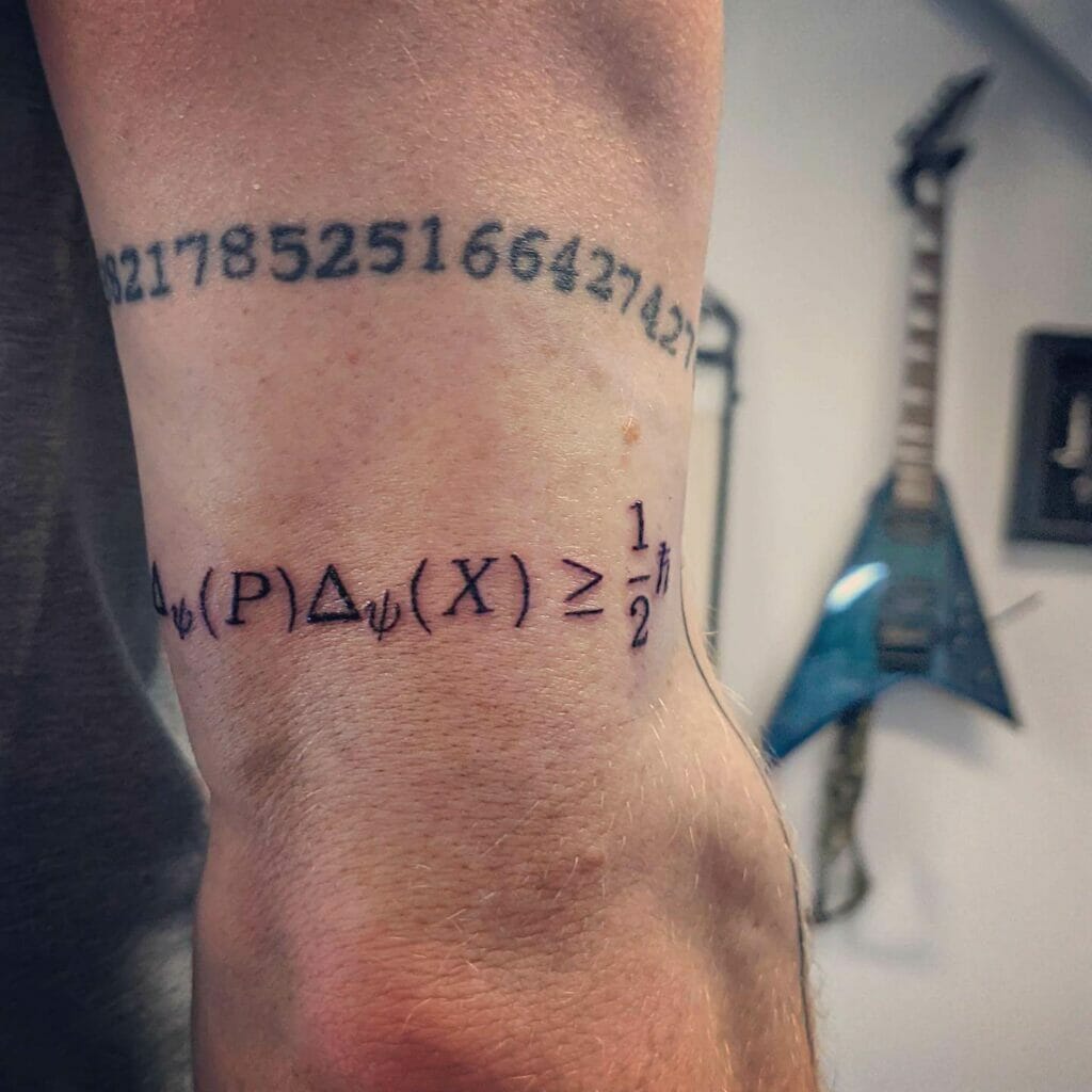 Heisenberg's Uncertainty Principle Formula tattoo